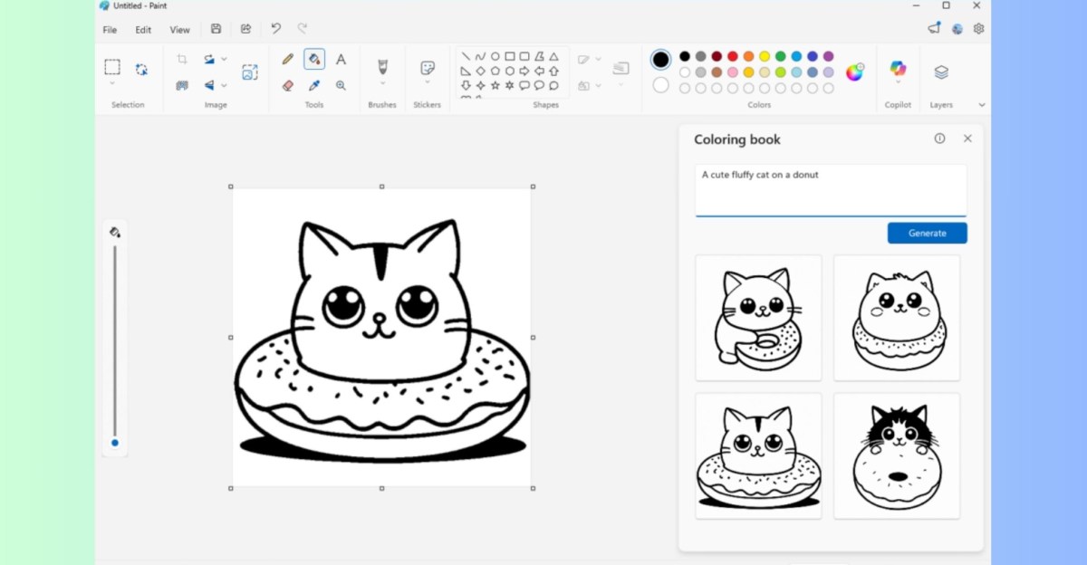 Microsoft Paint Introduces AI-Powered Coloring Book Feature