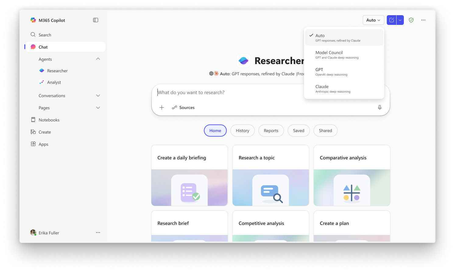 Microsoft adds multi-model capabilities to Researcher tool.