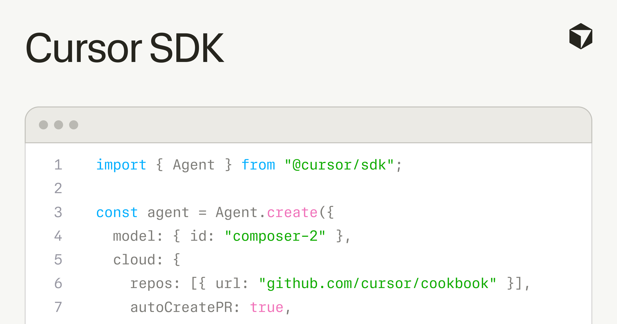Cursor launches SDK for building programmatic agents