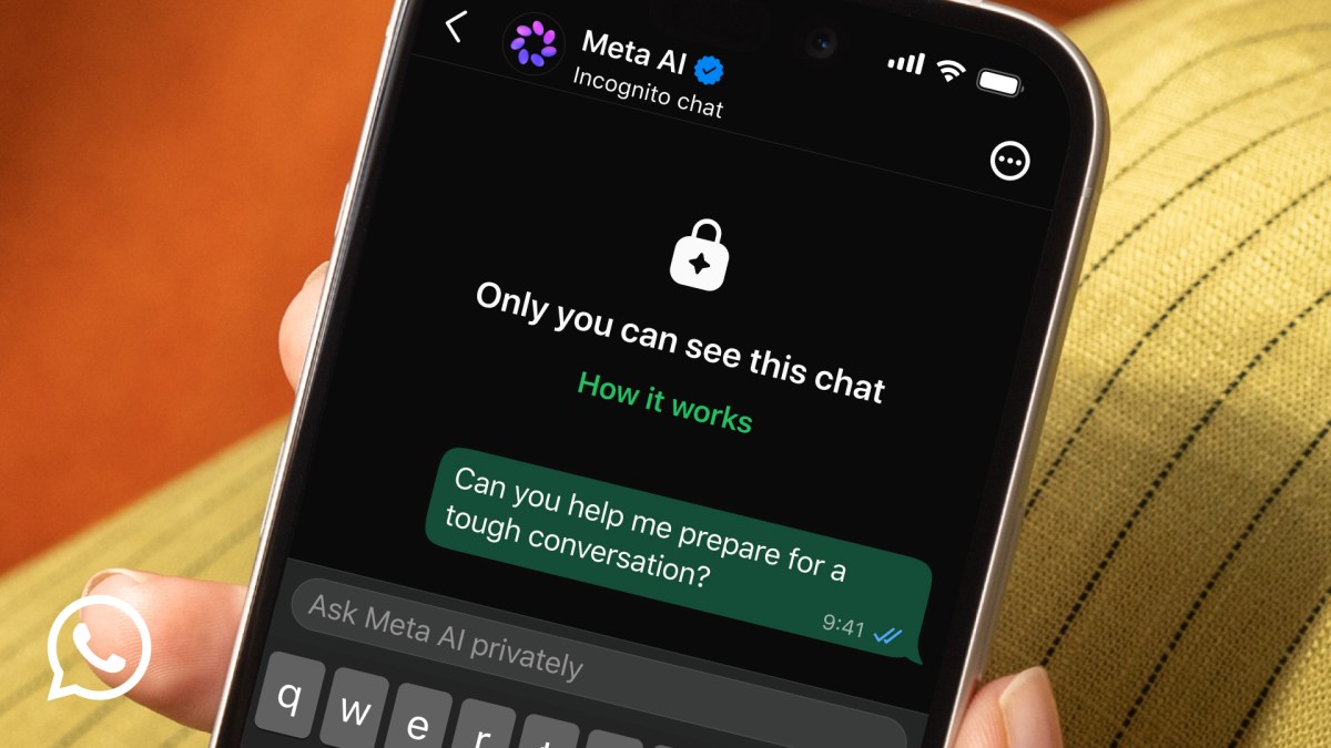 Meta launches Incognito Chat for private AI conversations.