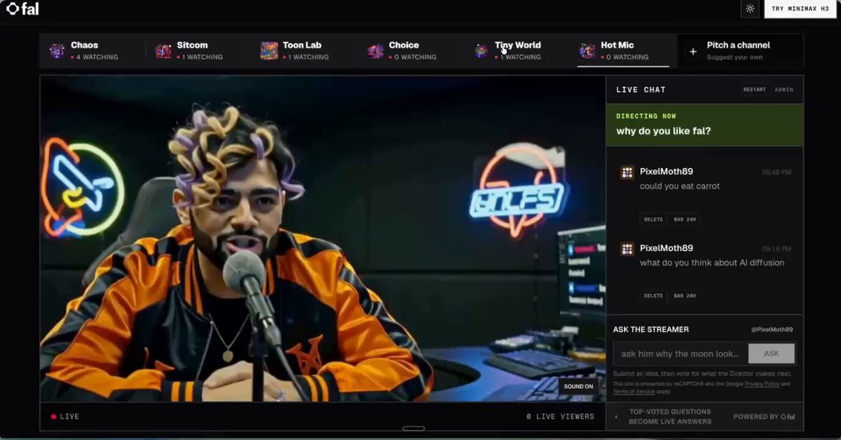 fal on X launches platform for interactive AI livestreams