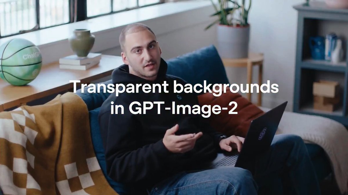 OpenAI Developers on X announce GPT-Image-2 transparent background preview in API