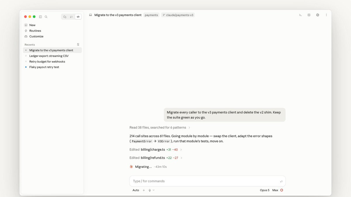 ClaudeDevs on X reports Claude Code desktop adds auto-continue checkbox for usage limits