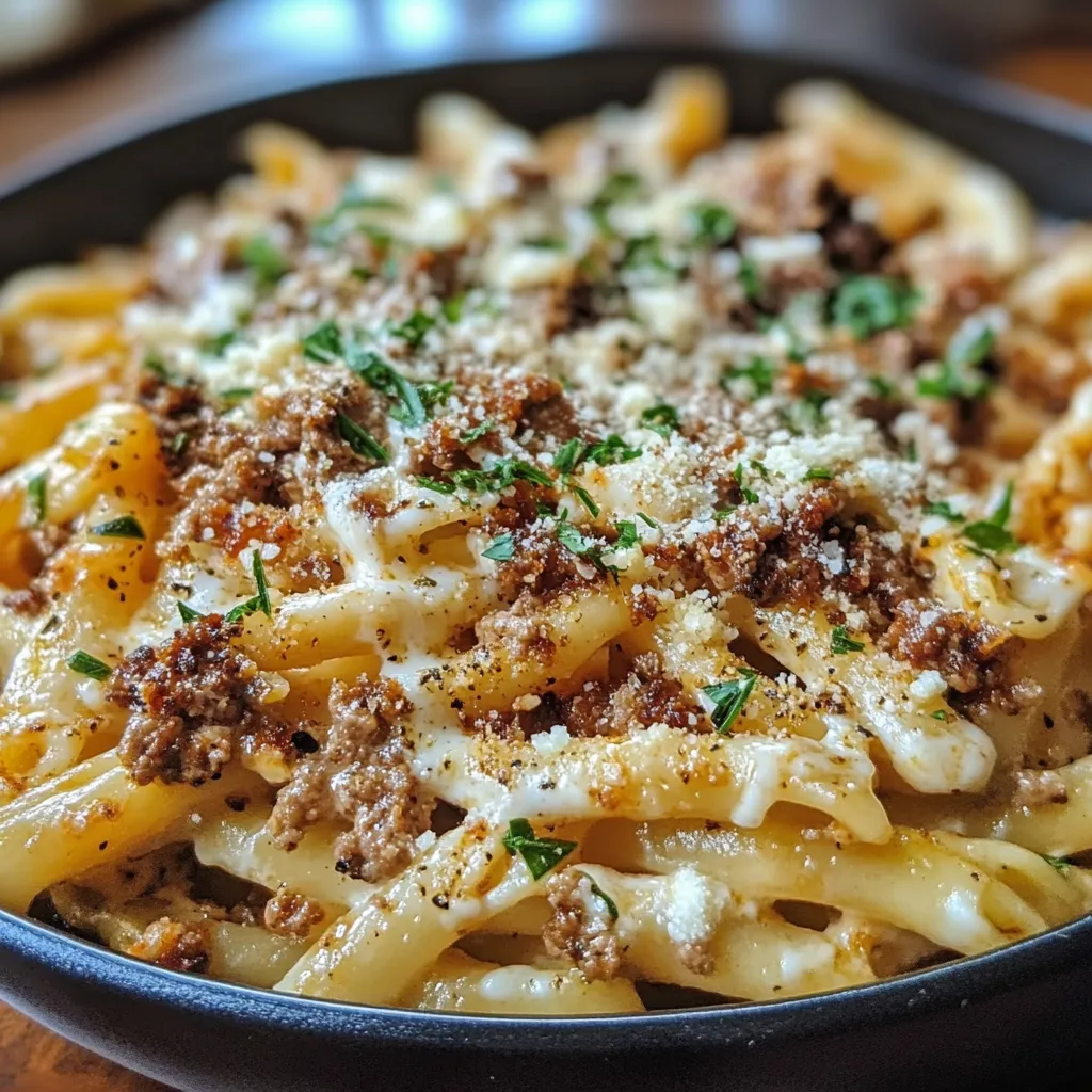 Griechischer Nudel-Auflauf mit Feta und Hackfleisch