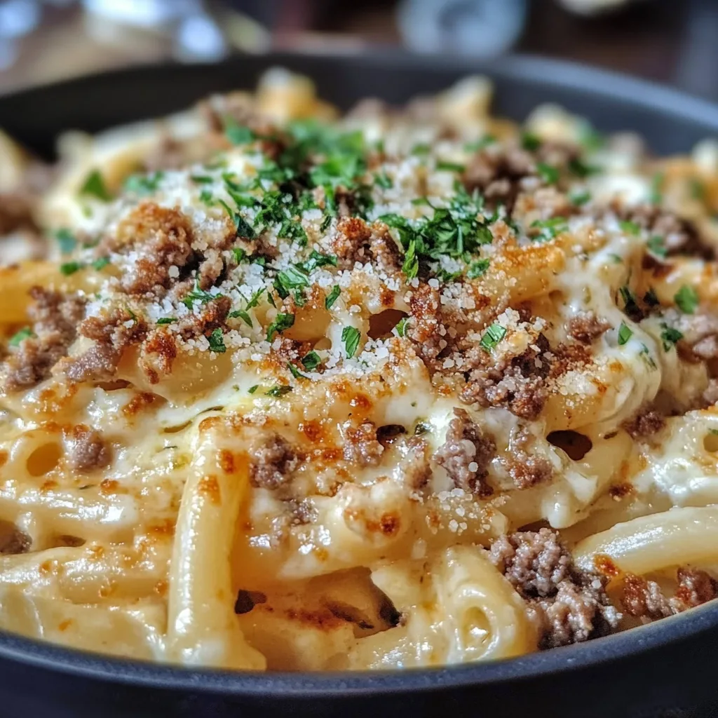 Griechischer Nudel-Auflauf mit Feta und Hackfleisch