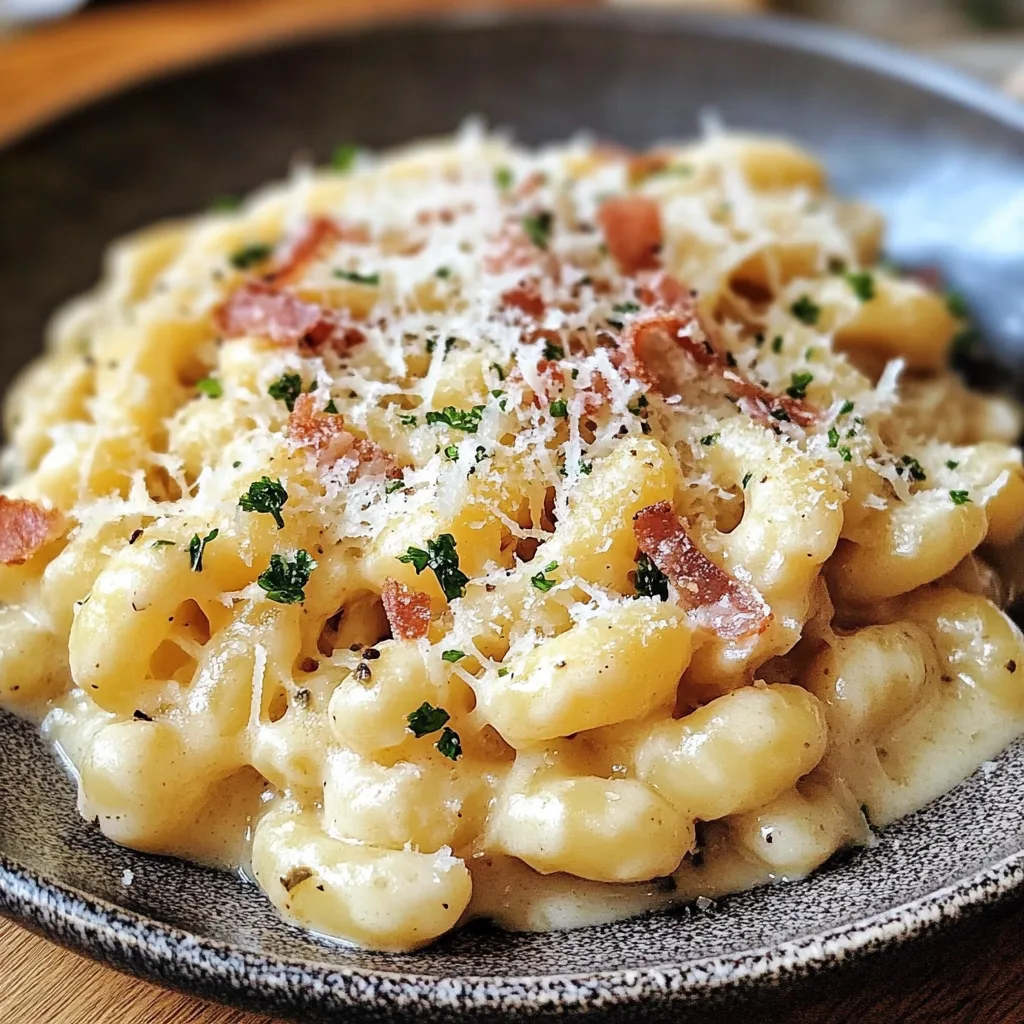 Gnocchi Carbonara ohne Sahne