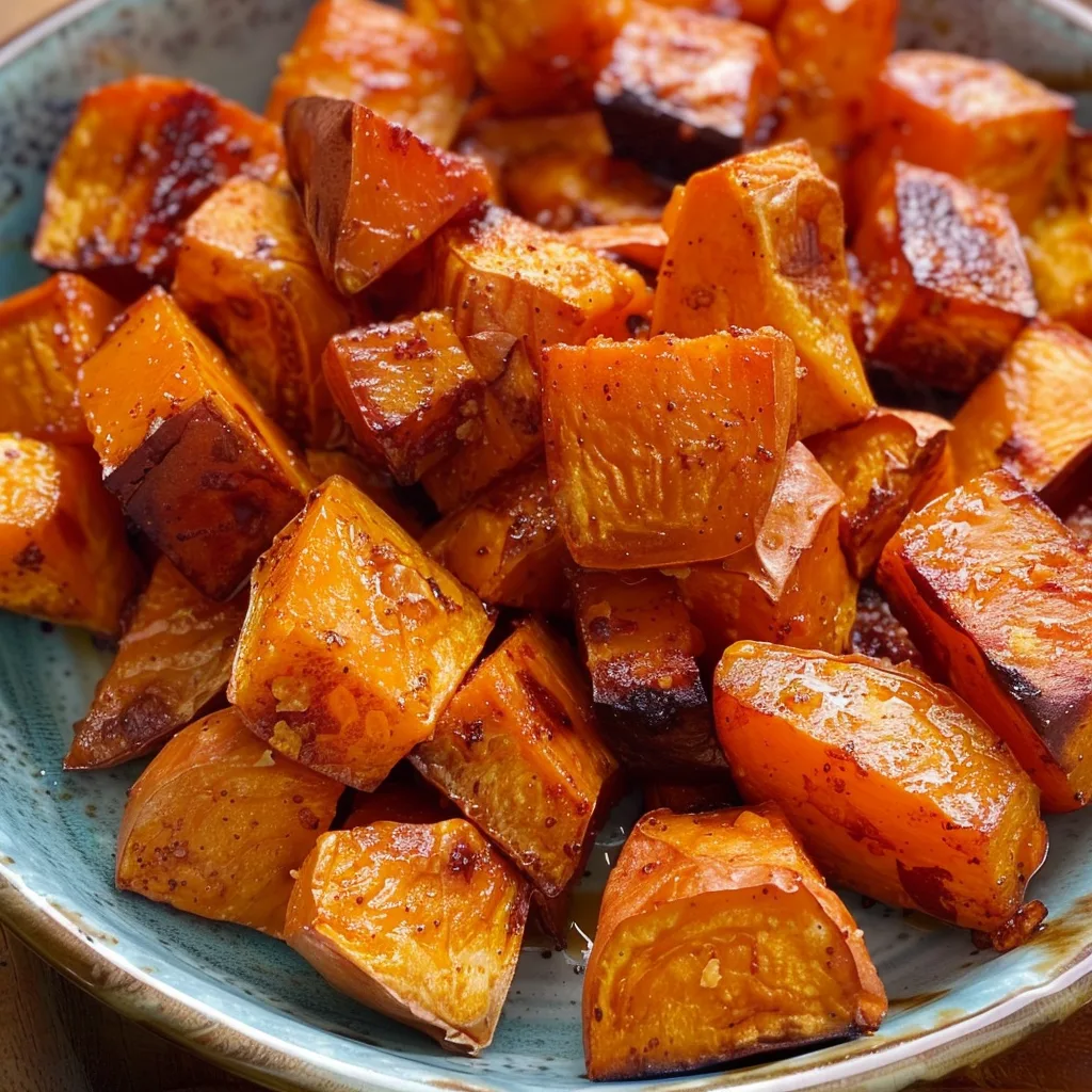 Maple Cinnamon Roasted Sweet Potatoes