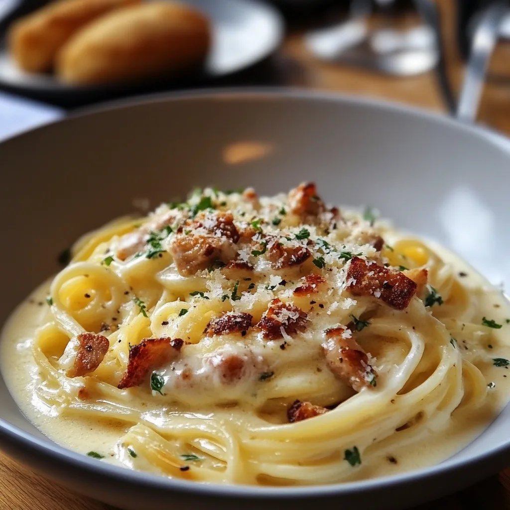 Knuspriges Hähnchen mit cremiger Pasta