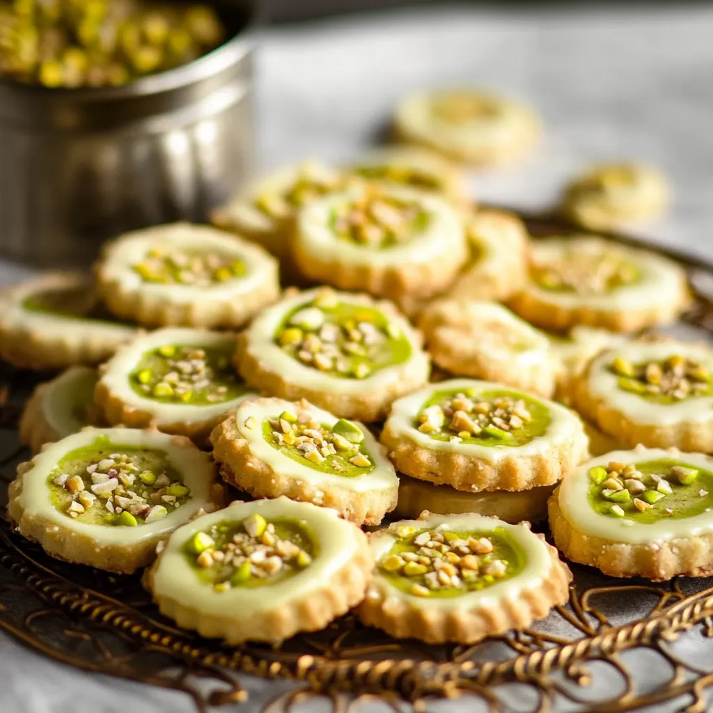 Gefüllte Pistazien-Plätzchen mit Pistaziencreme