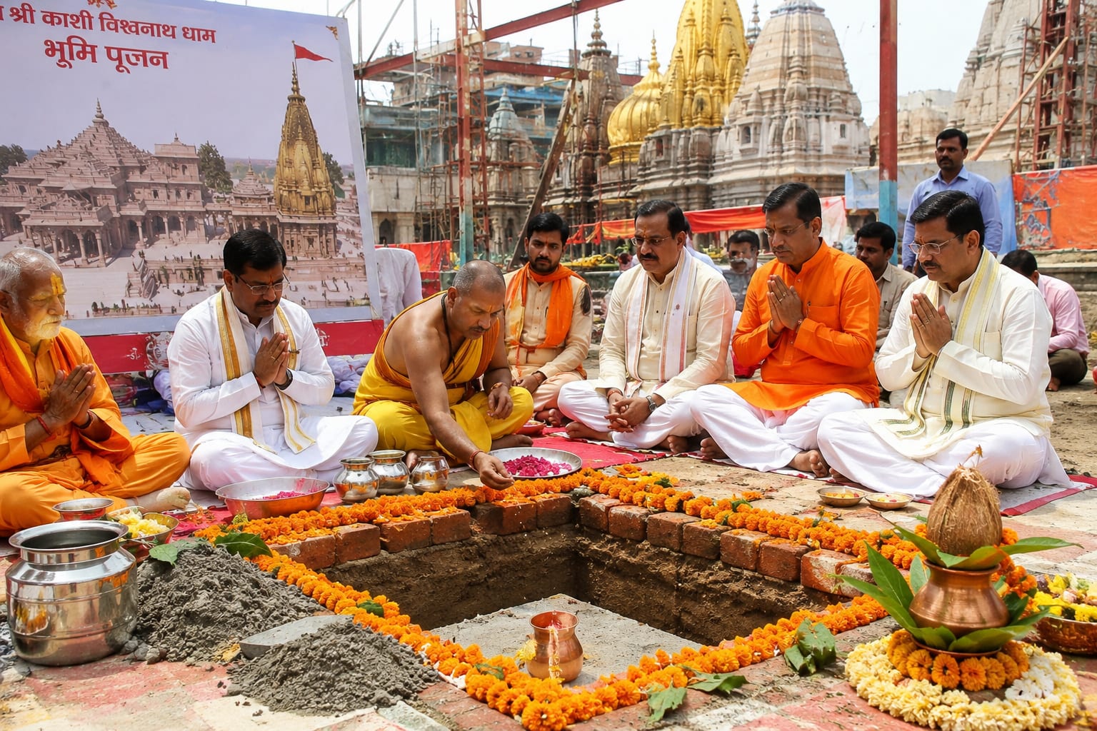 वाराणसी की दालमंडी में काशी विश्वनाथ धाम के सुगम मार्ग का भूमि पूजन, 215 करोड़ की परियोजना को मिली रफ्तार