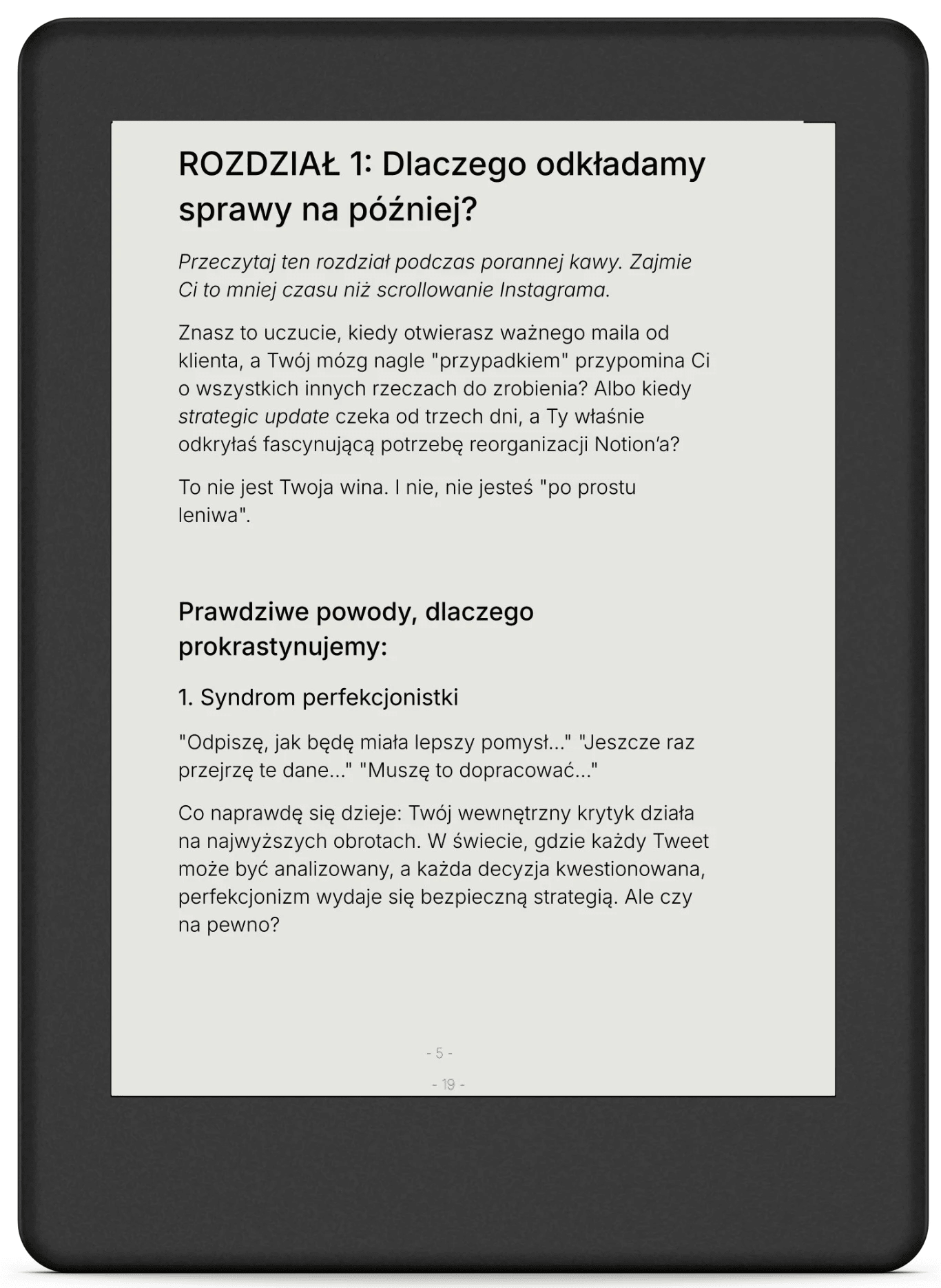 Rozdział 1: Dlaczego odkładamy sprawy