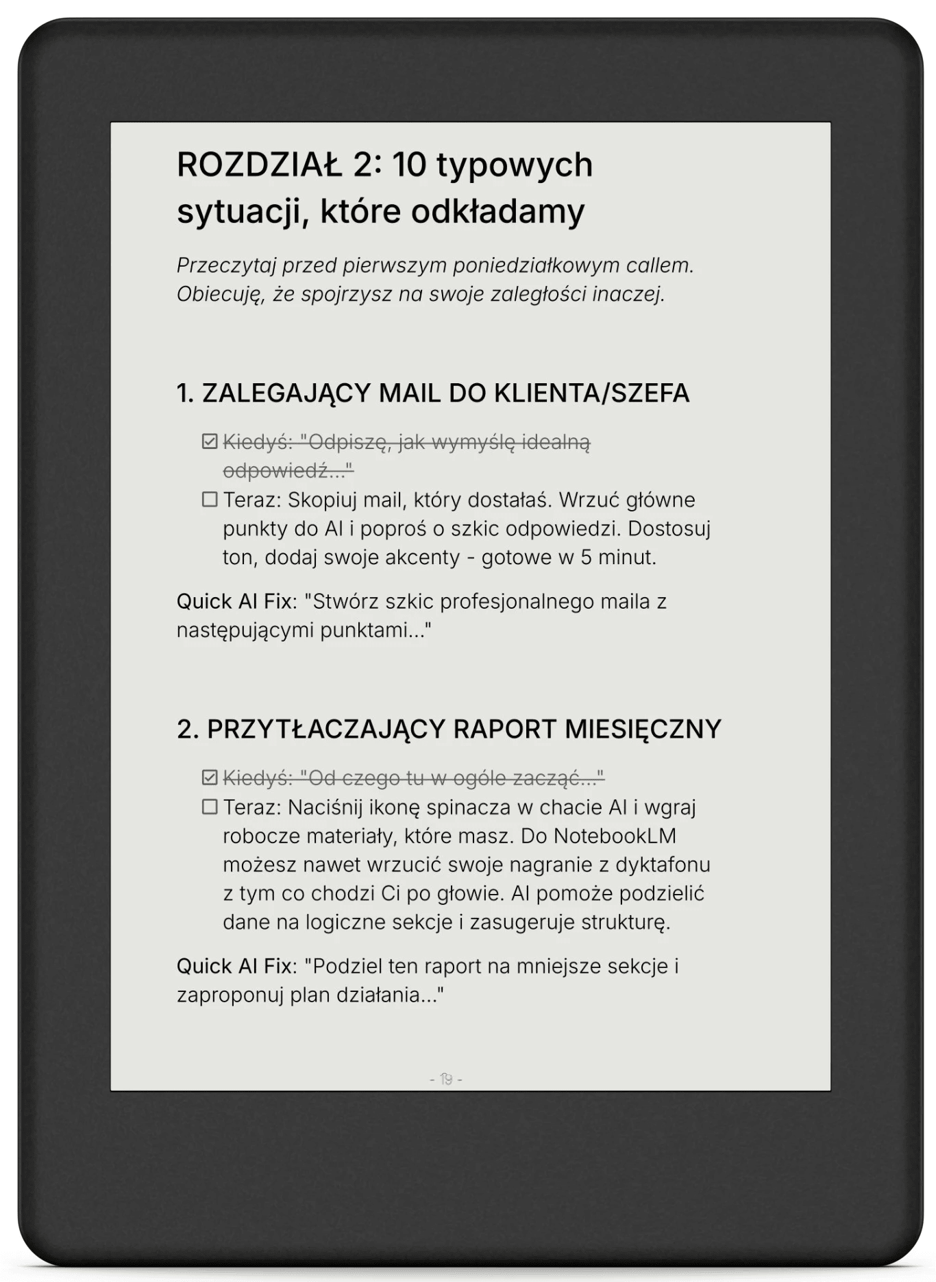 Rozdział 2: Rozwiązania na 10 typowych sytuacji