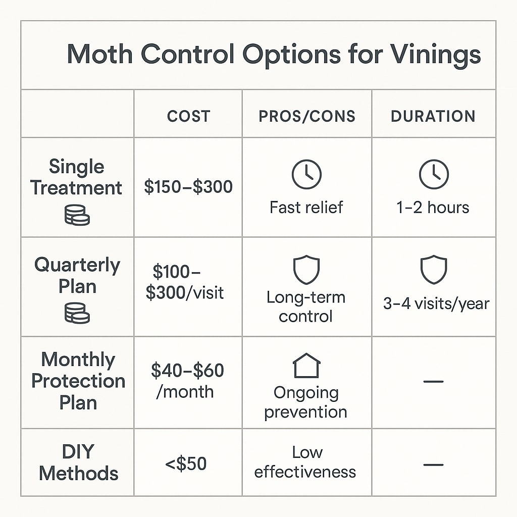 Moth Control Cost Vinings, GA