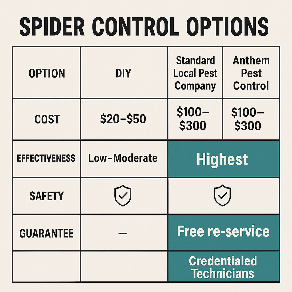 Cost of top rated Spider Control Sandy Springs