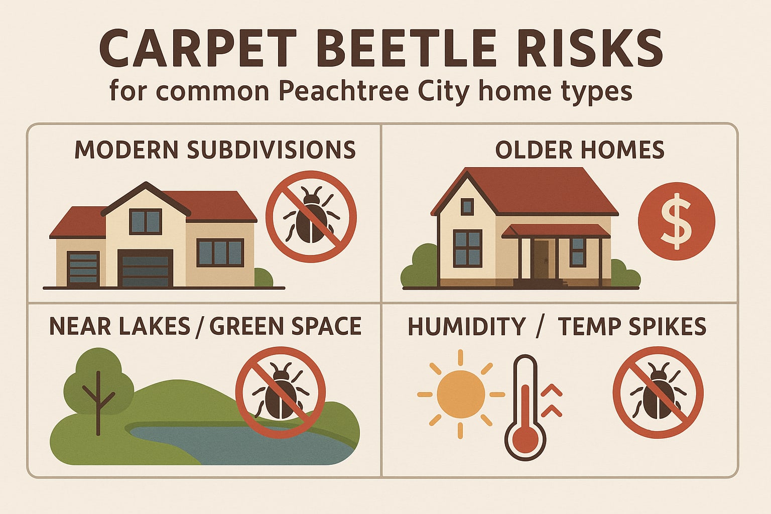 Simple Steps to Keep Carpet Beetles in Peachtree City 