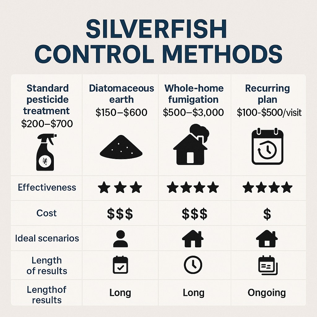 Silverfish Control Costs Roswell, GA