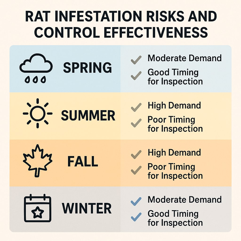 Rat infestation risks and control effectiveness in Johns Creek