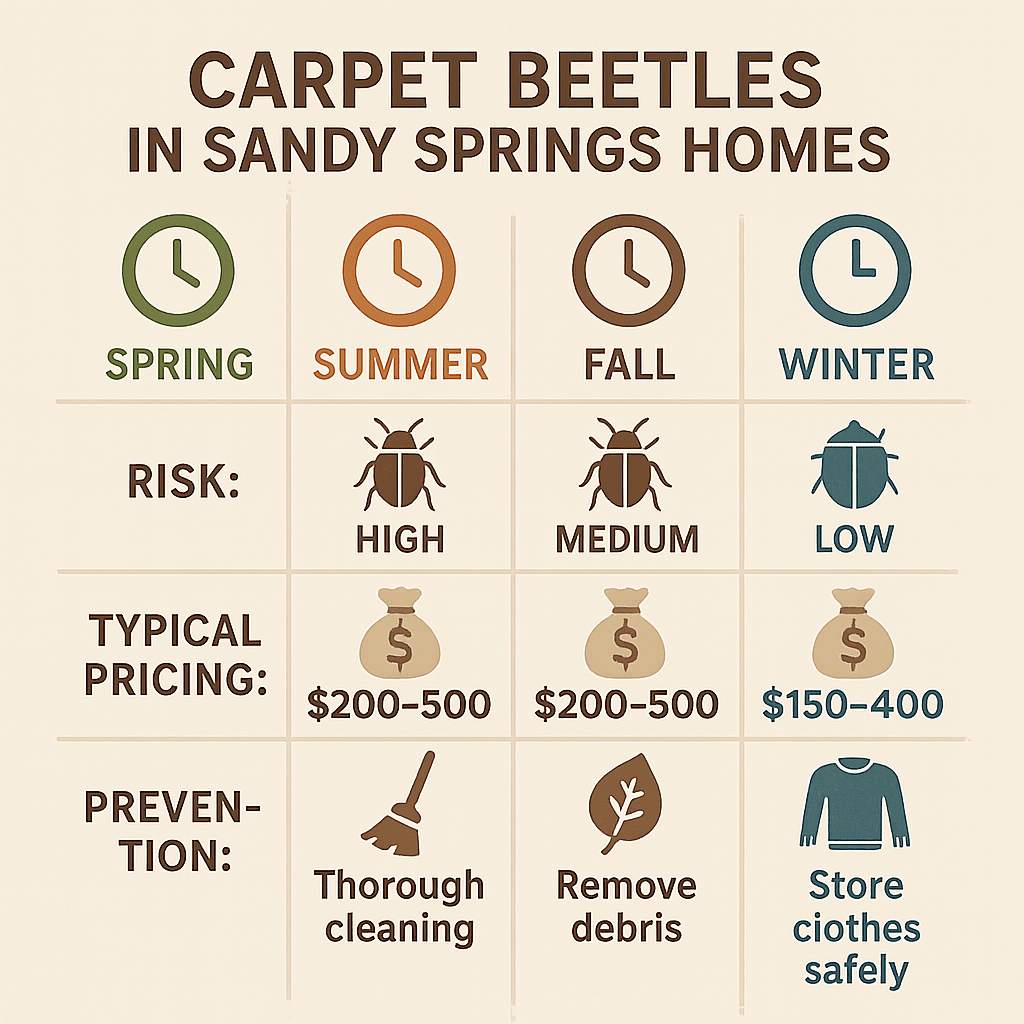 Carpet Beetles in Sandy Springs