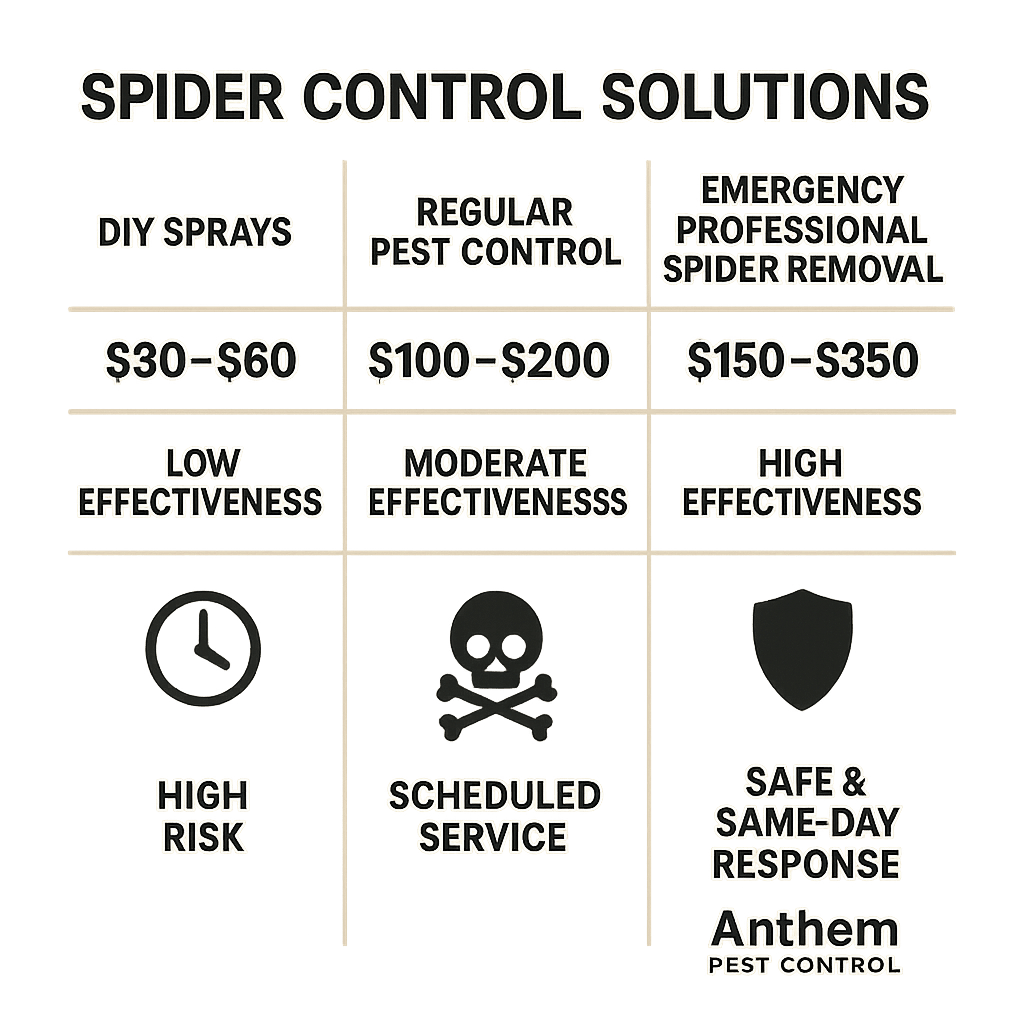 Price of Emergency Spider Control in Johns Creek