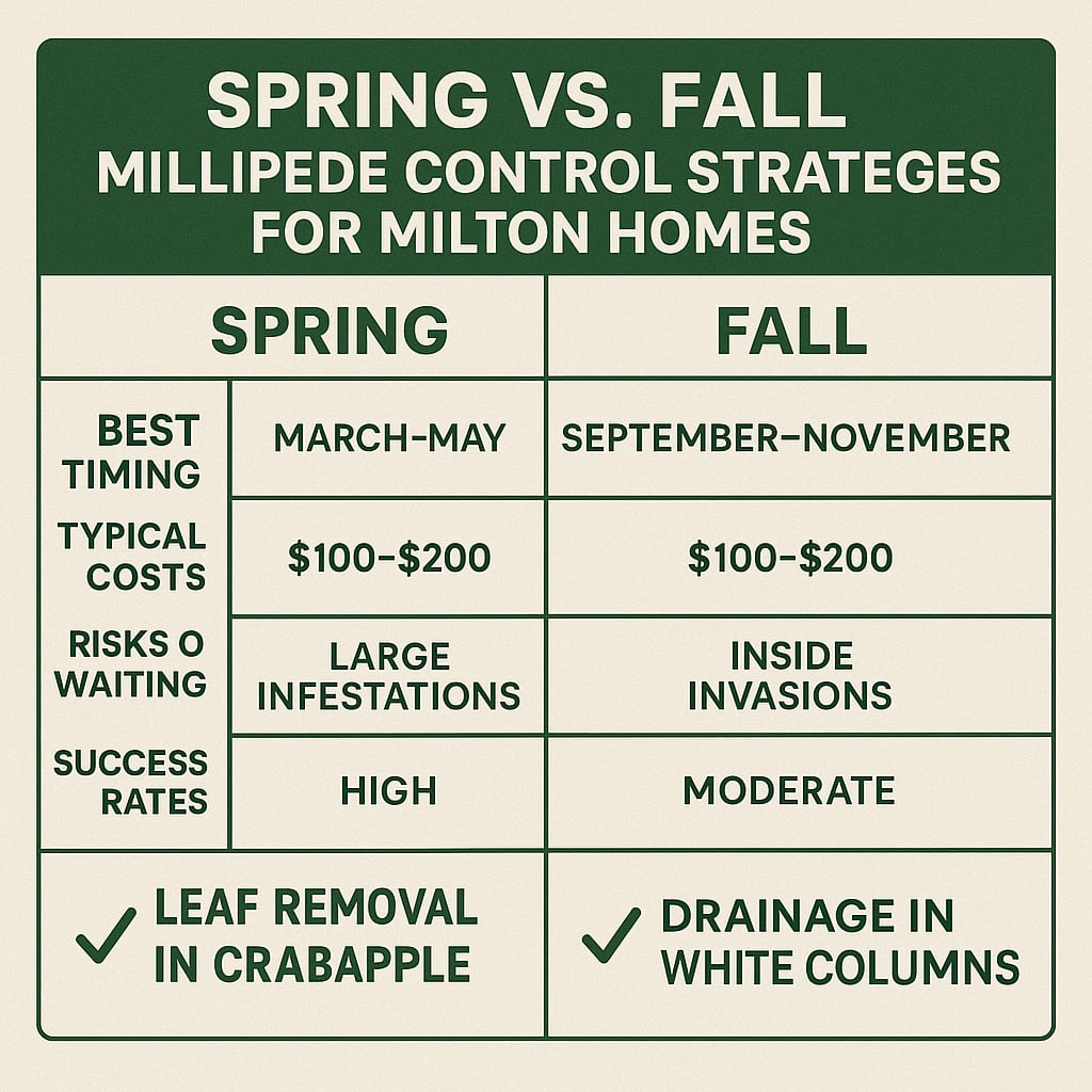 Timing Matters for Affordable Fast Millipede Exterminator in Milton