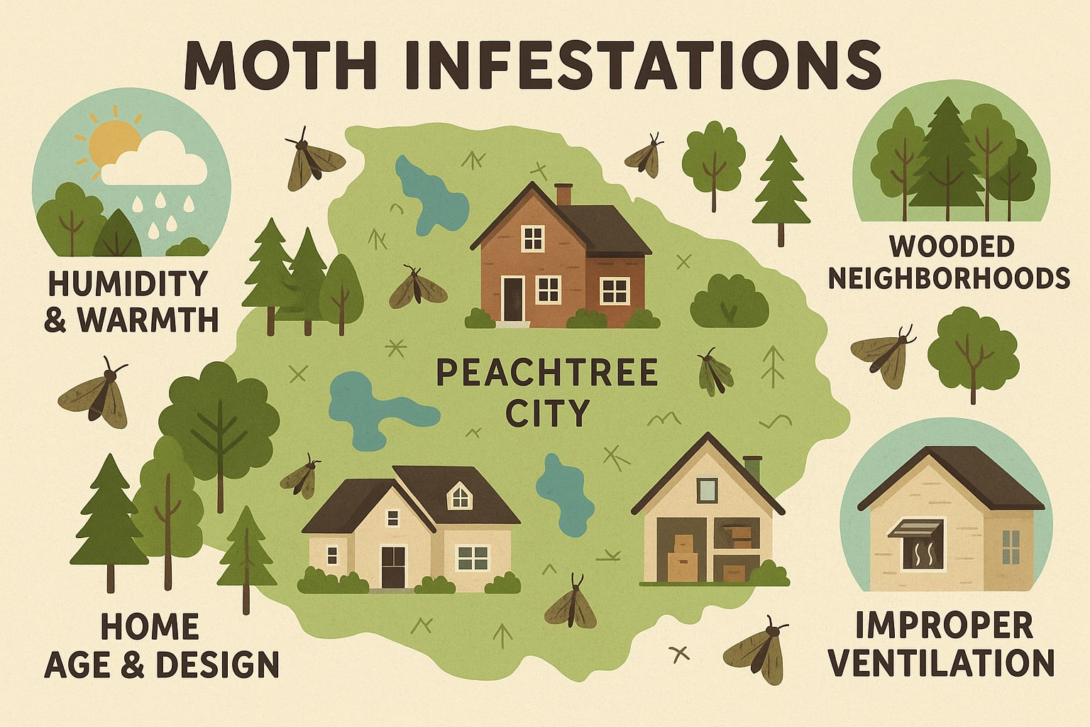 Moth control prevention tips in Peachtree City