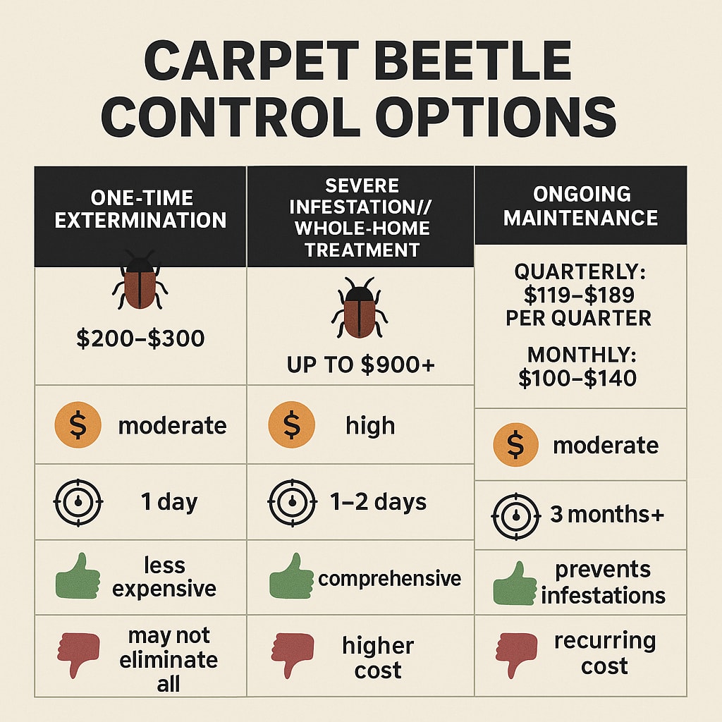 Carpet Beetle Control Cost Milton