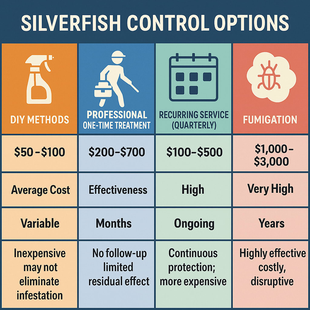 Cost of silverfish control Sandy Springs GA