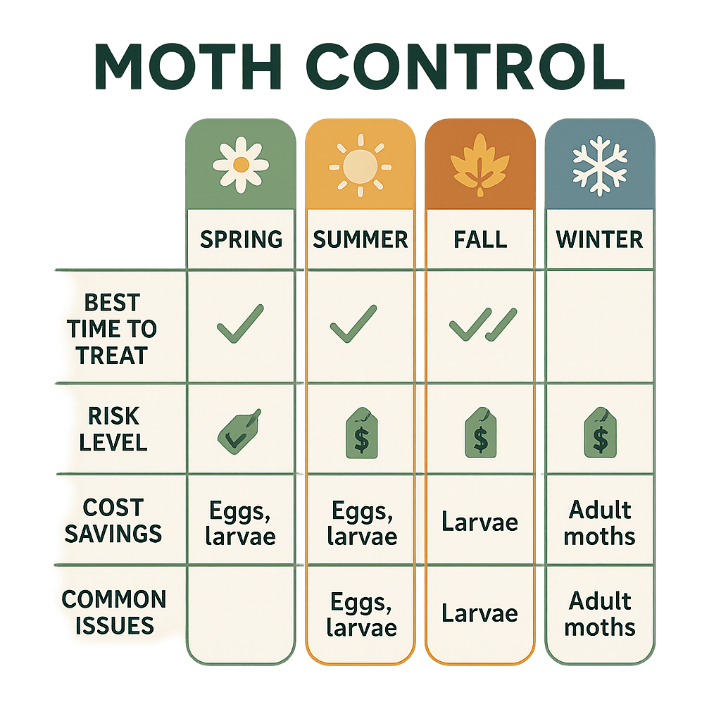 Get Ahead of Moth Problems by Timing Your Service Right