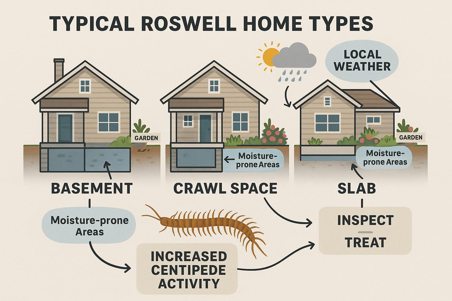 Easy Ways to Keep Centipedes Out of Your Roswell Home