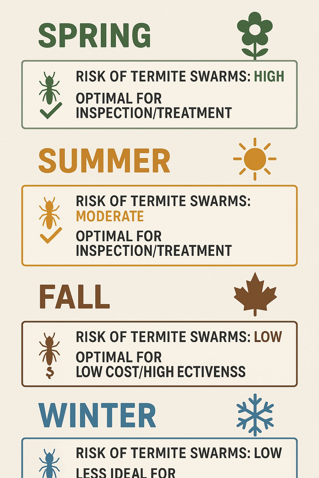 Best time of year for termite inspections in Peachtree City Georgia