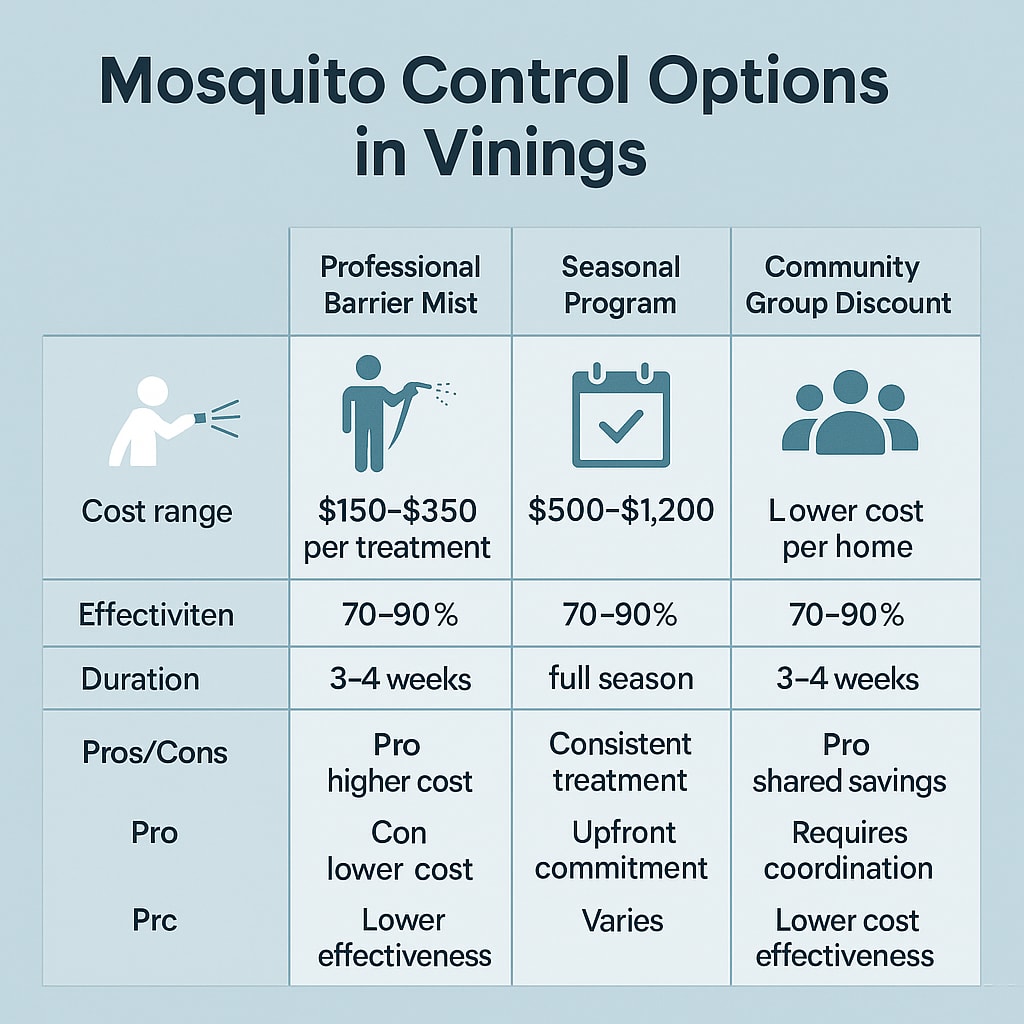 Mosquito control cost Vinings, GA