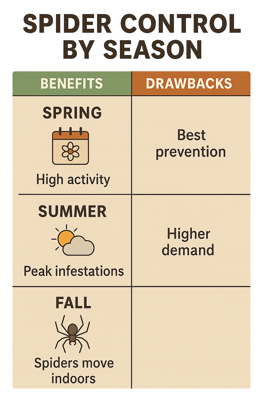 Best Time to Tackle Spiders in Peachtree City