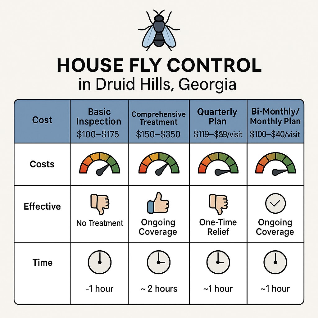 Cost of house fly control cost Druid Hills