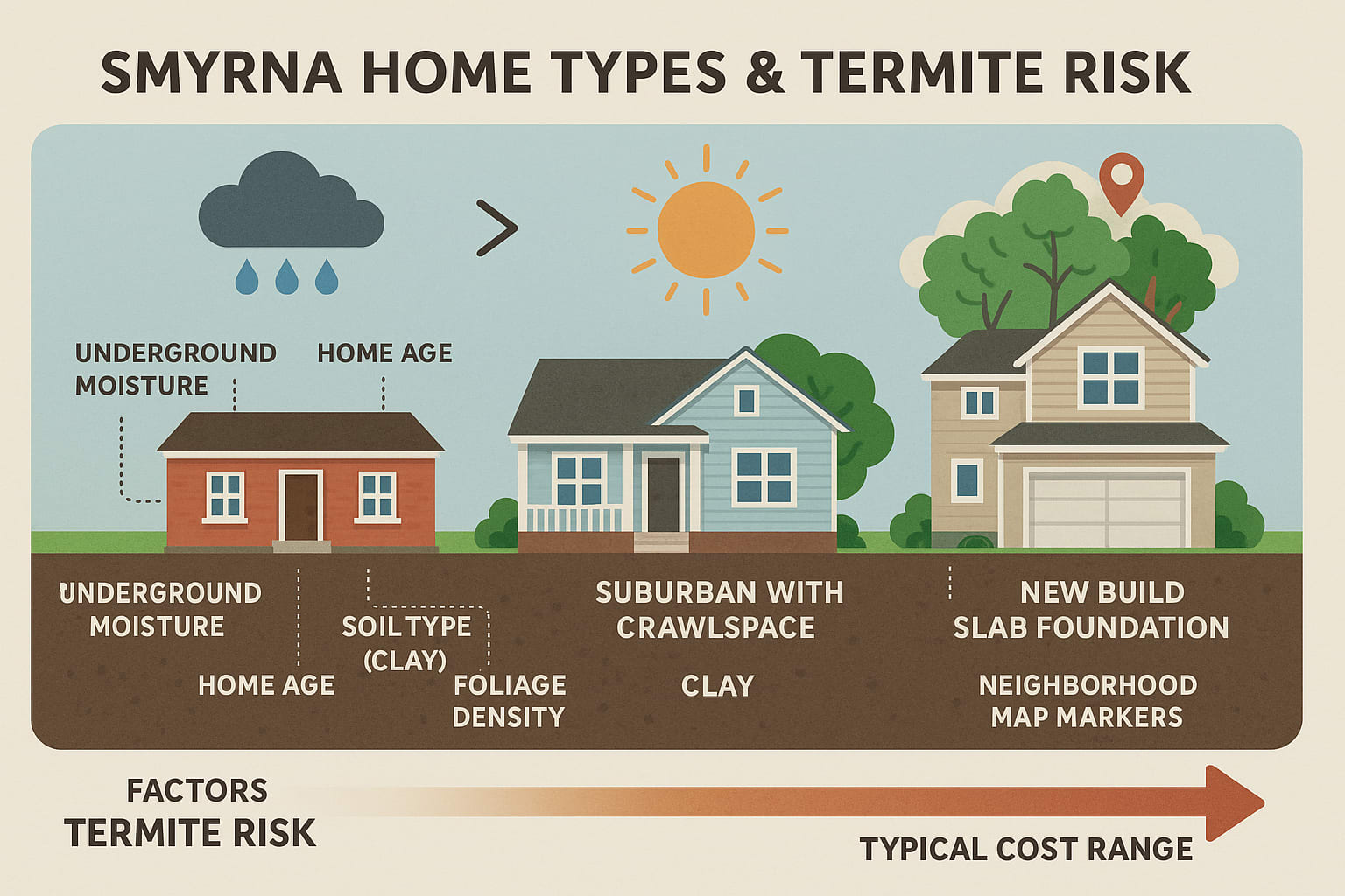 Termite prevention steps around Smyrna residential property