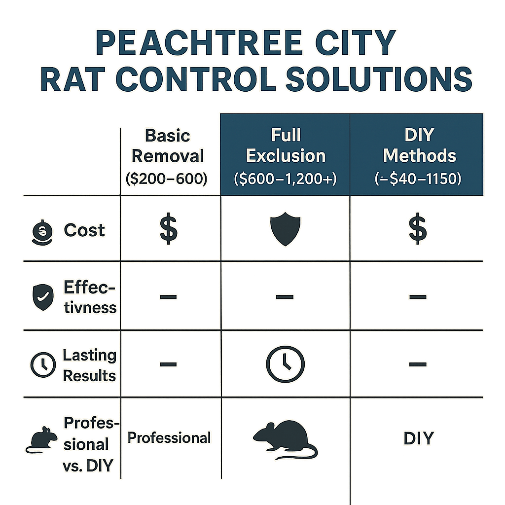Rat control cost Peachtree City GA