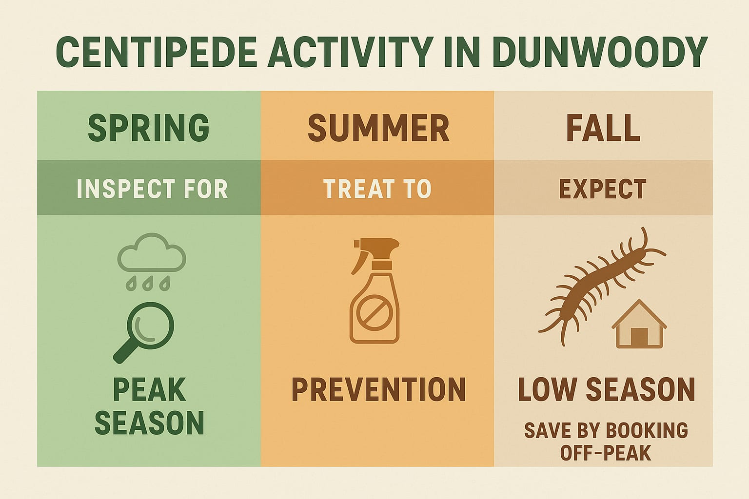 Why Season Matters for Centipede Control in Dunwoody