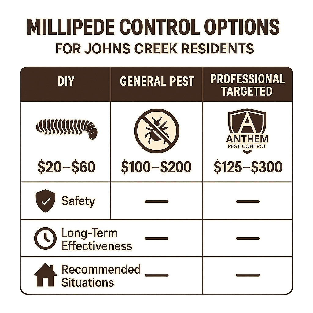 Cost of millipede exterminator near me Johns Creek