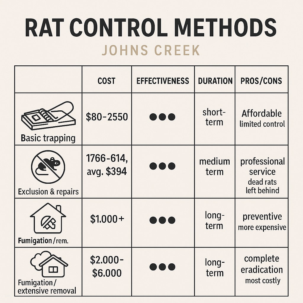 rat control cost in Johns Creek