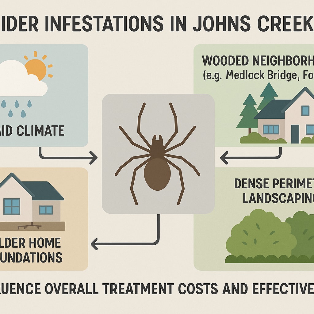 Spider infestations in Johns Creek