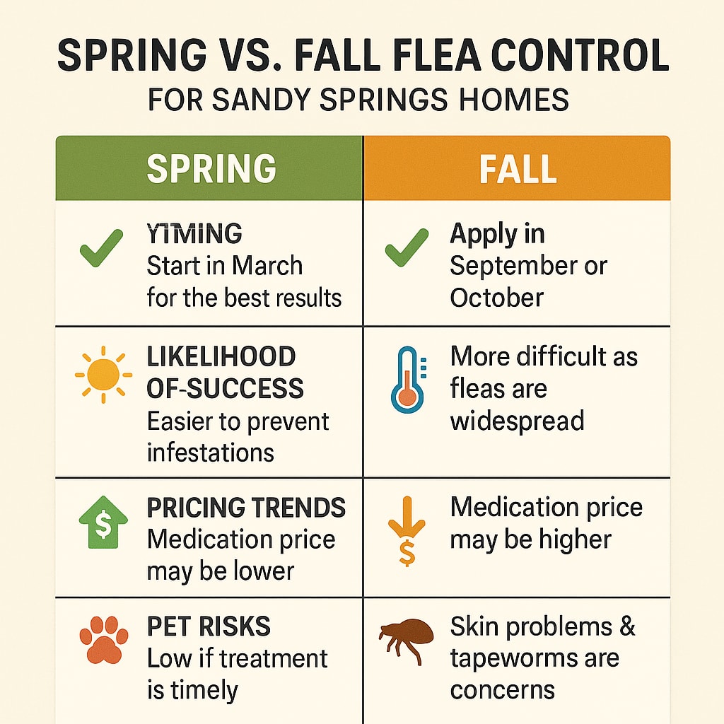 Spring VS. Fall Flea Control for Sandy Springs Homes 
