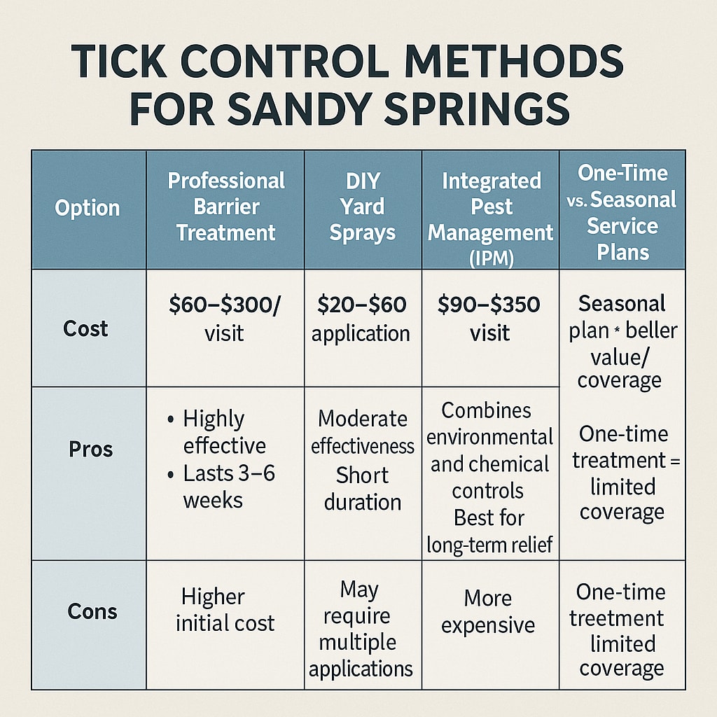 Cost of tick control Sandy Springs GA
