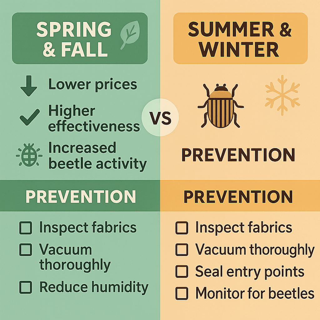 Strike When Carpet Beetles Are Most Vulnerable
