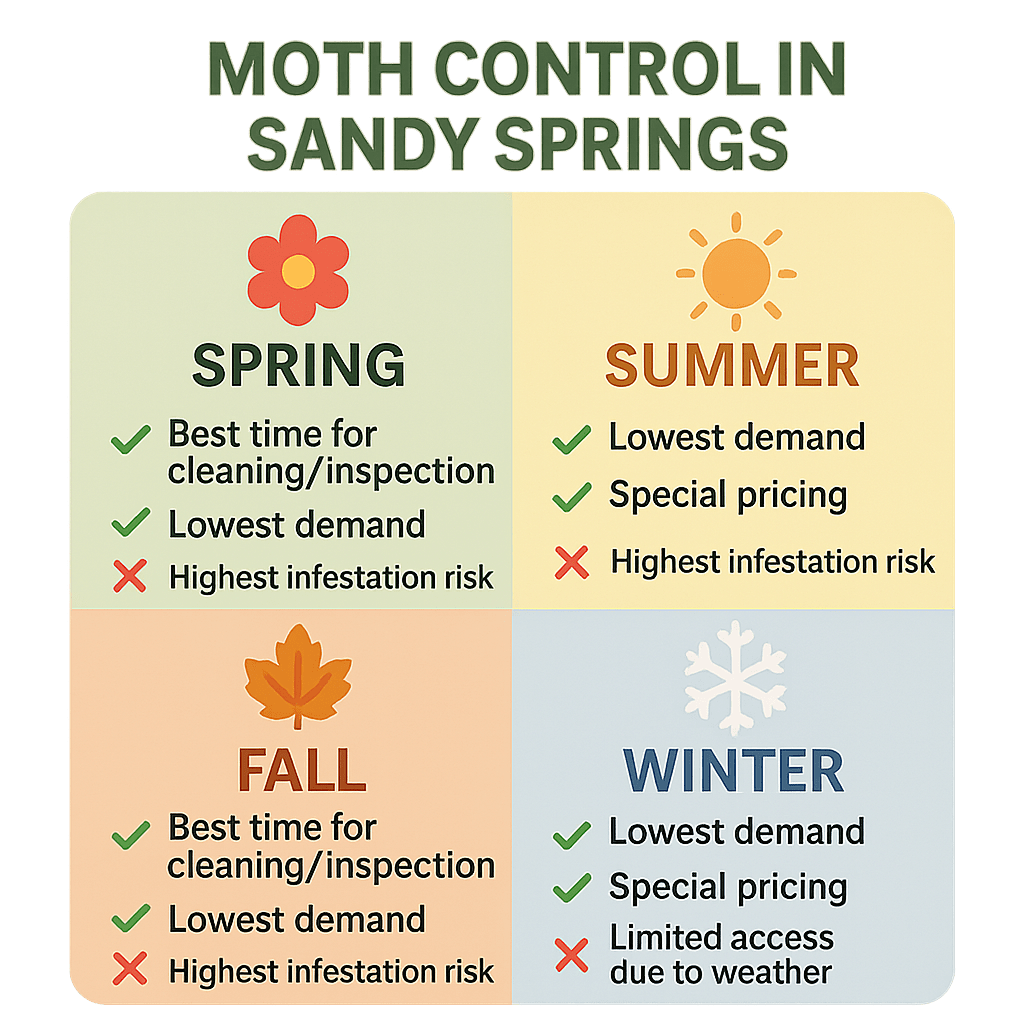 Best Time to Tackle Moth Problems in Sandy Springs