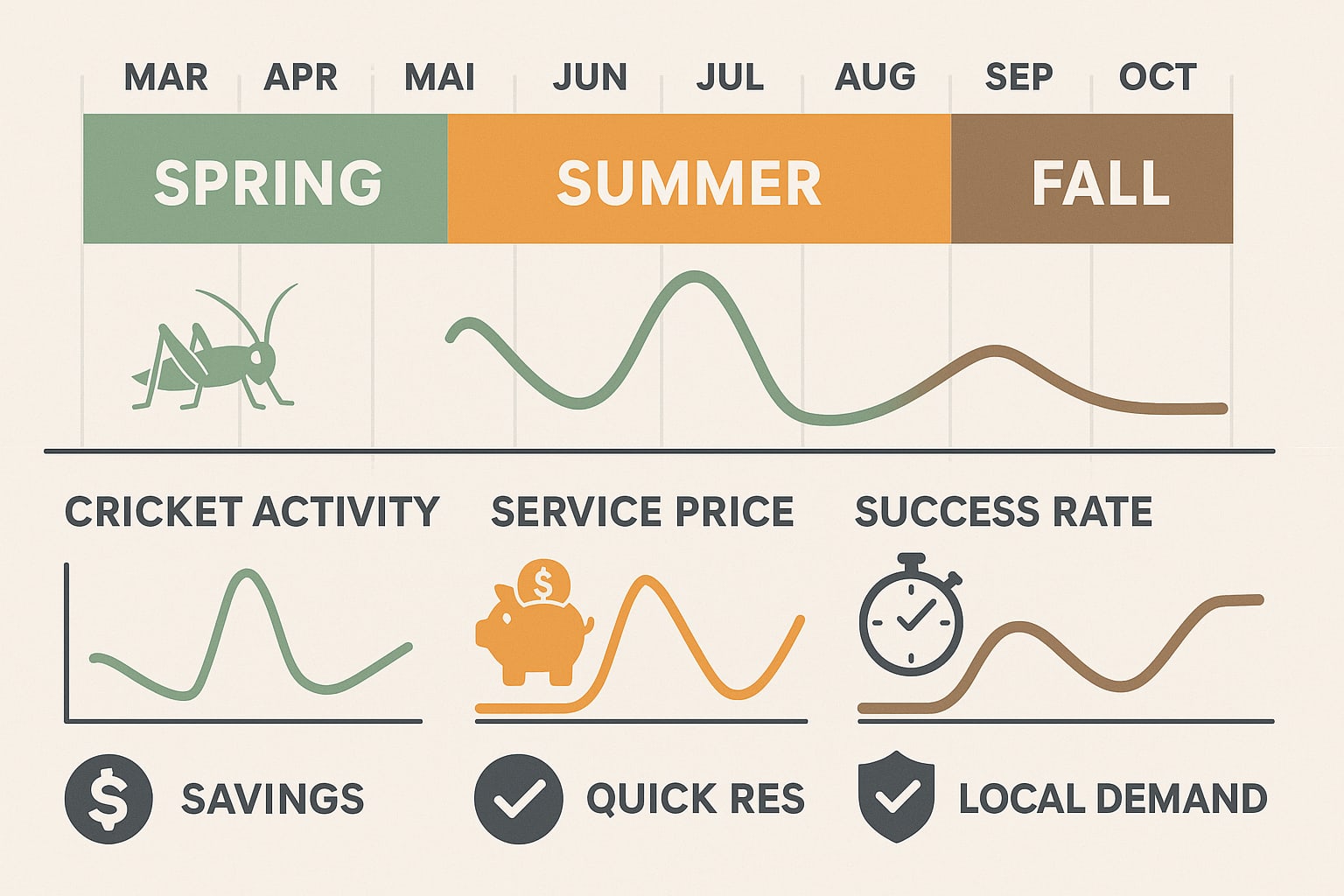 Best time of year for cricket control in Roswell Georgia