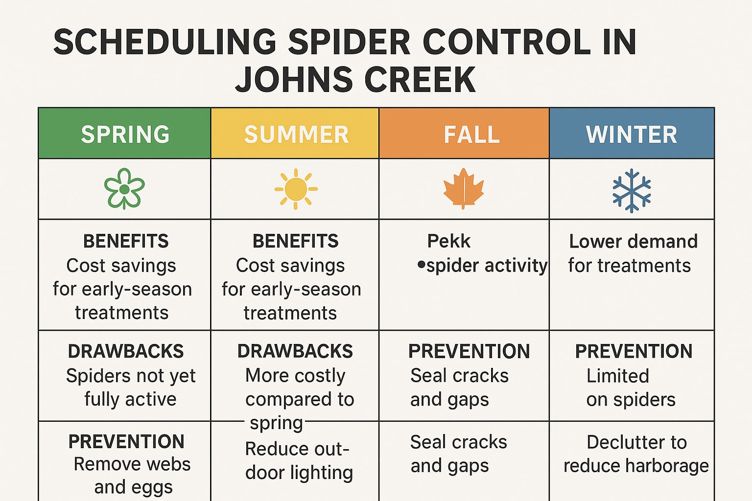 Scheduling Spider Control in Johns Creek