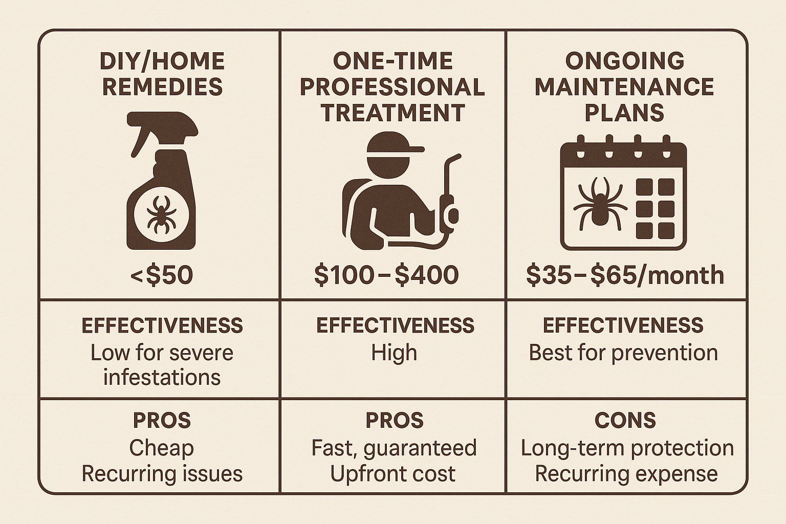 Cost of spider control Roswell Georgia