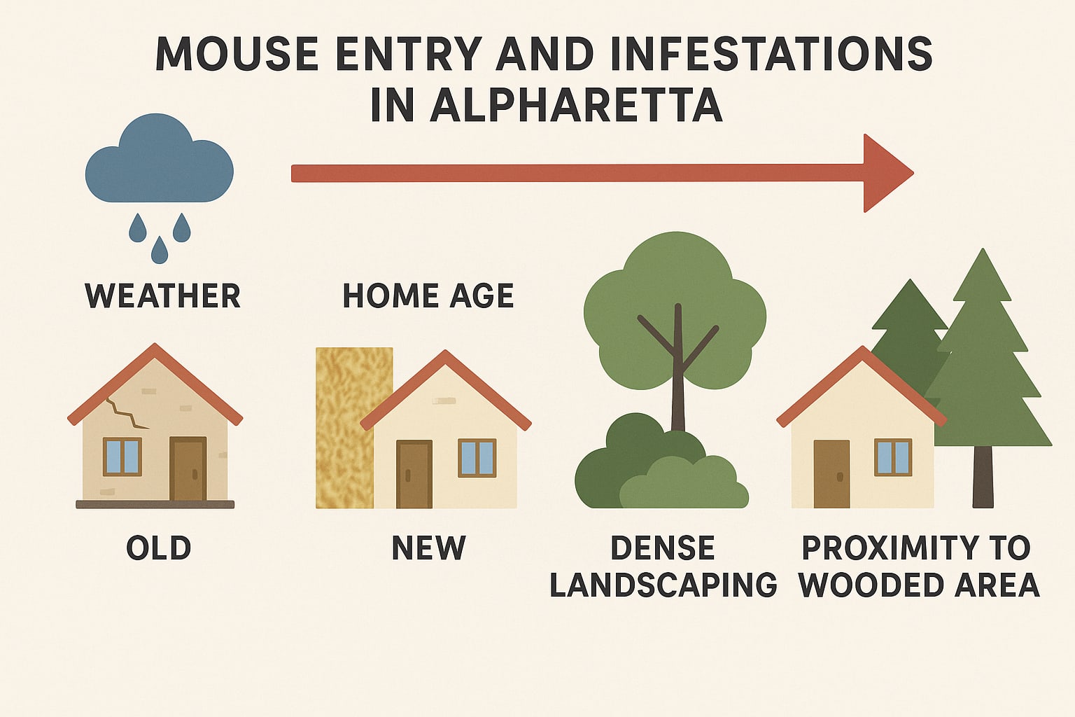 Mouse entry and infestations in Alpharetta 