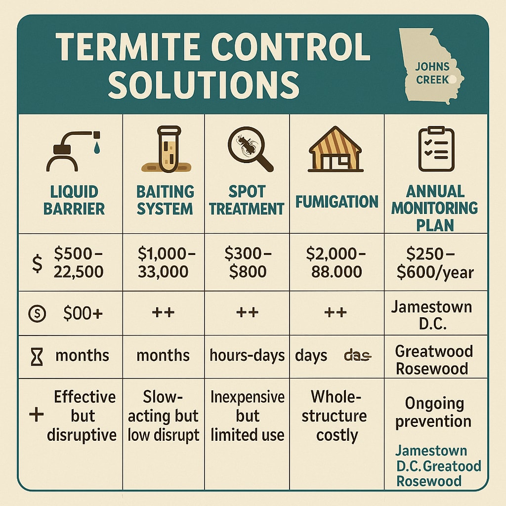 termite control cost in Johns Creek