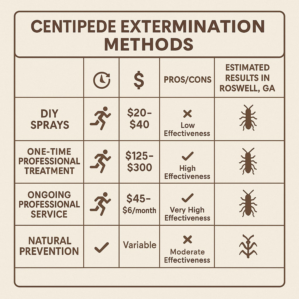 Cost of centipede exterminator Roswell, GA