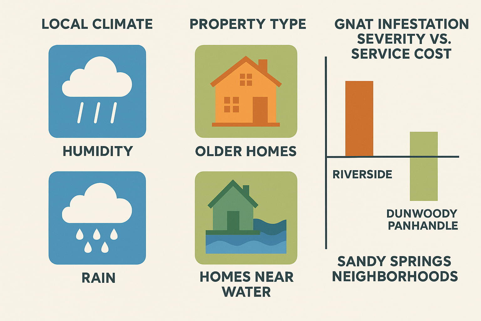 Gnat Infestation Severity vs. Service Cost in Sandy Springs